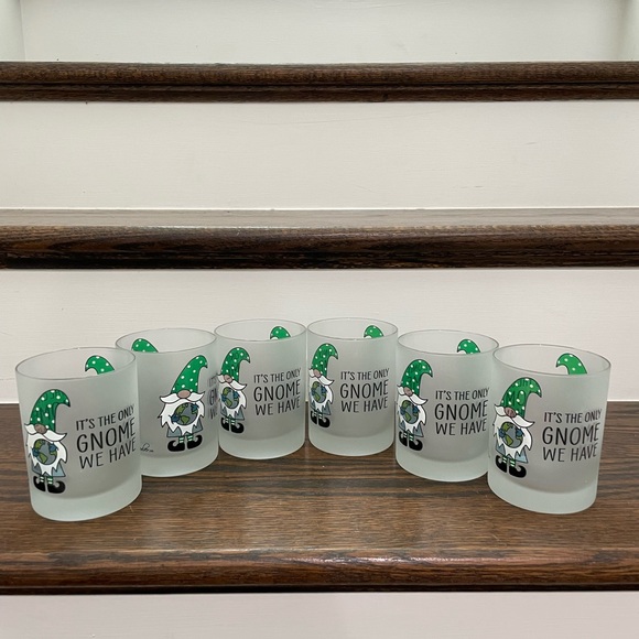 ALBERTO CULVER “GNOME” “PLANET EARTH” OLD FASHION BAR GLASSES 6 - Picture 5 of 8